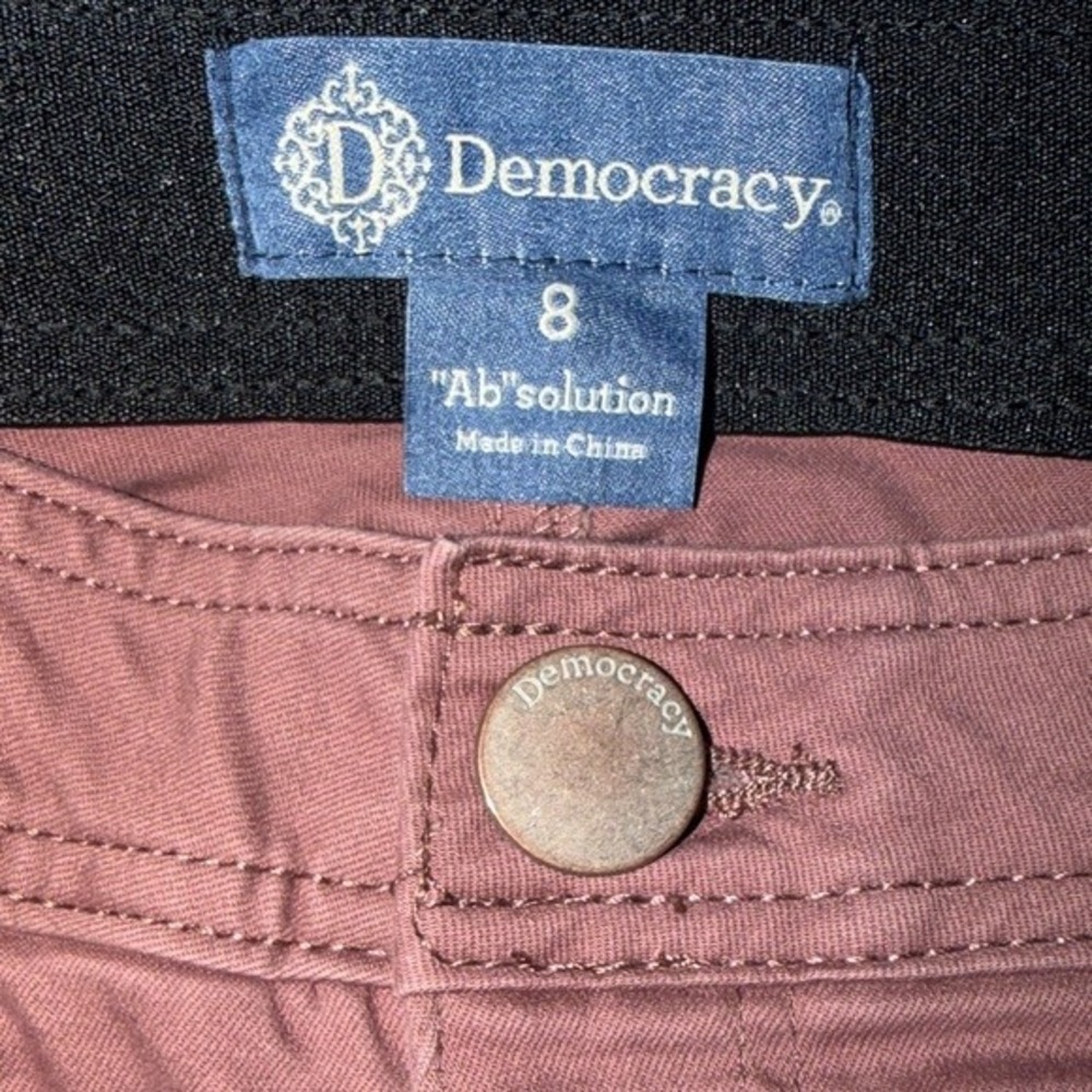 Democracy Absolution Womens Cargo Pants Mauve Pink Straight Leg Size 8 B2026E8X2 - Picture 2 of 10